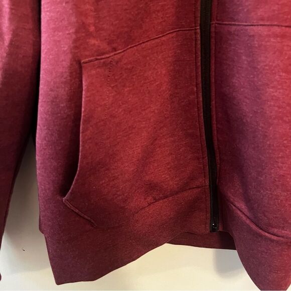 Gap Fit Zip Up Hoodie Small Burgundy - Picture 4 of 7